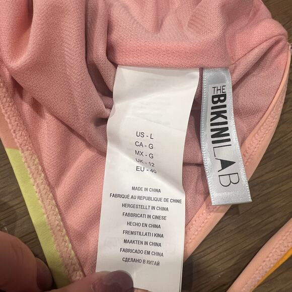 The Bikini Lab Stripe Pastel Top in Size Large - Picture 2 of 3